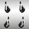 Service Caster 4 Inch 316SS Soft Rubber Swivel 1-3/8 Inch Expanding Stem Caster Brake SCC, 2PK SCC-SS316EX20S414-SRS-2-TLB-2-138 - alternate 1
